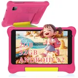 Happybe Android 12 Kinder Tablet 7-Zoll, 2GB RAM + 32GB ROM Tablet (10", 32 GB, Dual-Kamera) rosa