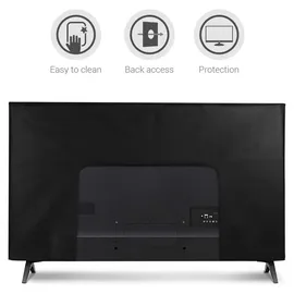 kwmobile 55" TV Abdeckung Indoor - Fernseher Hülle Bildschirmschutz Abdeckung - TV Bildschirm Staubschutzhülle - Fernsehabdeckung - Weiß Schwarz