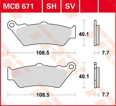 TRW Lucas Sintered voering MCB671SH