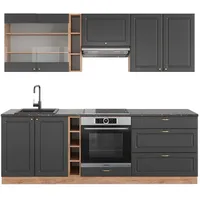 Vicco Küchenzeile Fame-Line 235 cm Eiche braun