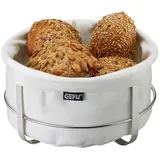 GEFU Brunch Brotkorb Edelstahl Weiß