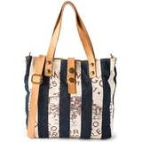 Campomaggi Genziana Shopper Canvas Beige/Blau