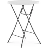 Royal Catering Stehtisch klappbar - 800 x 1100 mm - - 100 kg drinnen/draußen Weiß