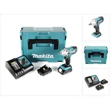 Makita DTW 190 RAJ Akku Schlagschrauber 18 V 190 Nm 1/2" + 2x Akku 2,0 Ah + Ladegerät + Makpac