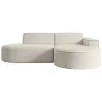 Altdecor Ecksofa Hellgrau, Textil, 3-Sitzer, L-Form Corner Sofa Bett