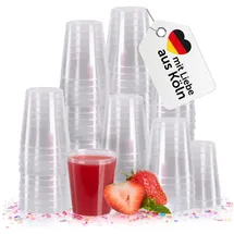 Vivaloo Schnapsgläser Plastik wiederverwendbar - Shotgläser Plastik 3cl/30ml, Spülmaschinengeeignete Plastikbecher mit Eichstrich 2cl/20ml, Transparente Shot Becher