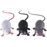 Yililay Streich Rattenspielzeug, Plastik Realistische Ratten gefälschte Maus, Halloween -Tricks Streife Requisiten Spielzeug 3PCs