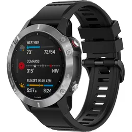 FIXED Silikonarmband für Garmin QuickFit 22 mm Black