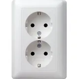 Gira Doppel-SCHUKO Steckdose Standard 55 Weiß 2 St.