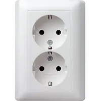 Gira Doppel-SCHUKO Steckdose Standard 55 Weiß 2 St.