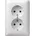 Doppel-SCHUKO Steckdose Standard 55 2
