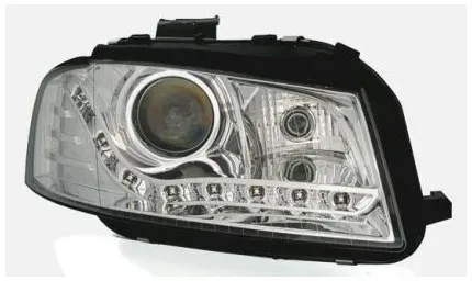 Kristall-Scheinwerfer für Audi A3 (2003–2008) - Chrom