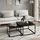 home collective Couchtisch 2er Set Schwarz Holz 70 x 42 x 70 cm