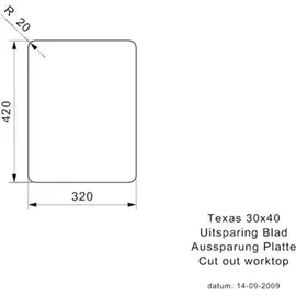 Reginox Texas 30 x 40 R10 Flacheinbauspüle