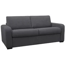vente-unique Schlafsofa mit Matratze 4-Sitzer - Liegefläche 160 cm - Matratze 13 cm - Stoff - Anthrazit - BEVIS