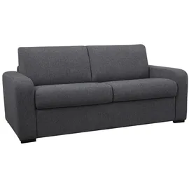 vente-unique Schlafsofa mit Matratze 4-Sitzer - Liegefläche 160 cm - Matratze 13 cm - Stoff - Anthrazit - BEVIS