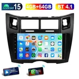 ESSGOO Autoradio 9'' 64G Android 15 passend Yaris XP90 2005-2012 Carplay Navi Autoradio (RDS, 4+64GB(optional), Digitalradio (DAB), DAB (optional), FM, SWC, Apple Carplay Android Auto GPS Navi WIFI BT EQ) schwarz