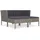 vidaXL Polyrattan Lounge Set 4-tlg. grau 3056968