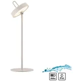 just light. JUST LIGHT LED-Akku-Tischleuchte »AMAG«, grau-beige Eisen IP44