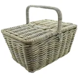 Frank Flechtwaren Picknickkorb Rattan 588009 Weidenkorb Campingkorb Geschenkkorb