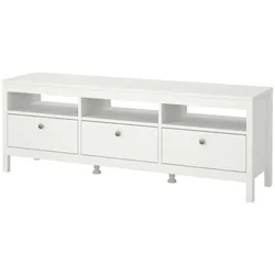 Ebuy24 Madrid TV Tisch 3 Schubladen weiß.
