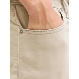 JACK & JONES "JPSTRICK DYLAN ORIGINAL SHORTS", Herren, Gr. L, N-Gr, beige (string), Web, Obermaterial: 98% Baumwolle, 2% Elasthan, unifarben, regular fit knielang, Hosen Shorts
