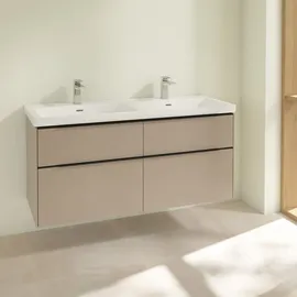 Villeroy & Boch Waschbeckenunterschrank 4 Auszüge 127,2 x 57,9 x 47,8 cm Taupe/Schwarz