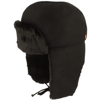 Mayser Schirmmütze Fliegermütze aus Wolle mit Ohrenklappen & Kunstfell schwarz XL
