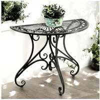 Denk DanDiBo Wandtisch Tisch Halbrund Flurtisch Konsolentisch Metall Braun