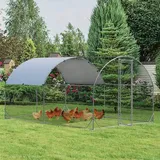 Costway Freilaufgehege 280 x 380 x 195 cm silber