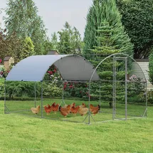 Costway Freilaufgehege 280 x 380 x 195 cm silber