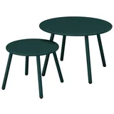vente-unique Garten-Beistelltische - Metall - Tannengrün - MIRMANDE von MYLIA