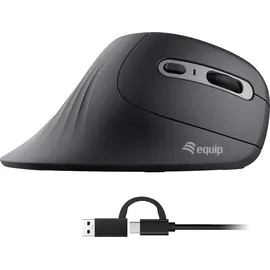 Equip Ergonomische Maus schwarz
