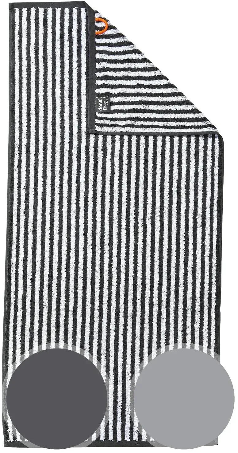 Done »Stripes« Hand-/Duschtuch 50x100 cm / 8000 silver