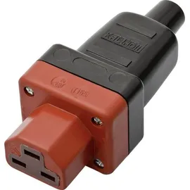 Kalthoff 444001 Warmgeräte-Steckverbinder 444 Buchse, gerade Gesamtpolzahl: 2 + PE 16A Rot 1St.