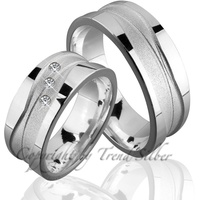 Trauringe123 Trauring Hochzeitsringe Verlobungsringe Trauringe Eheringe Partnerringe aus 925er Silber ohne und mit Stein, J90 69