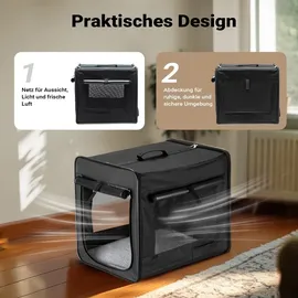 fudajo Faltbare Transportbox XL 94 x 66 x 74 cm Schwarz