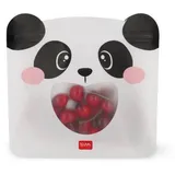 Legami - Set mit 3 Lebensmittelbeuteln, 3 verschiedene Größen S, M, L, wiederverschließbare Beutel, wiederverwendbar, spülmaschinenfest, praktische Snack-Taschen, Panda