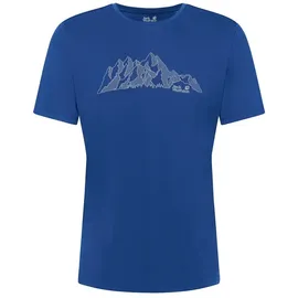 Jack Wolfskin Peak Graphic Kurzarm-t-shirt - New Mountain Blue Orchid - 2XL