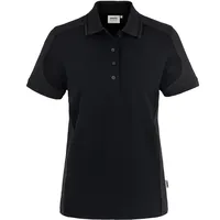 Hakro Damen Poloshirt Contrast Mikralinar® schwarz/anthrazit, M