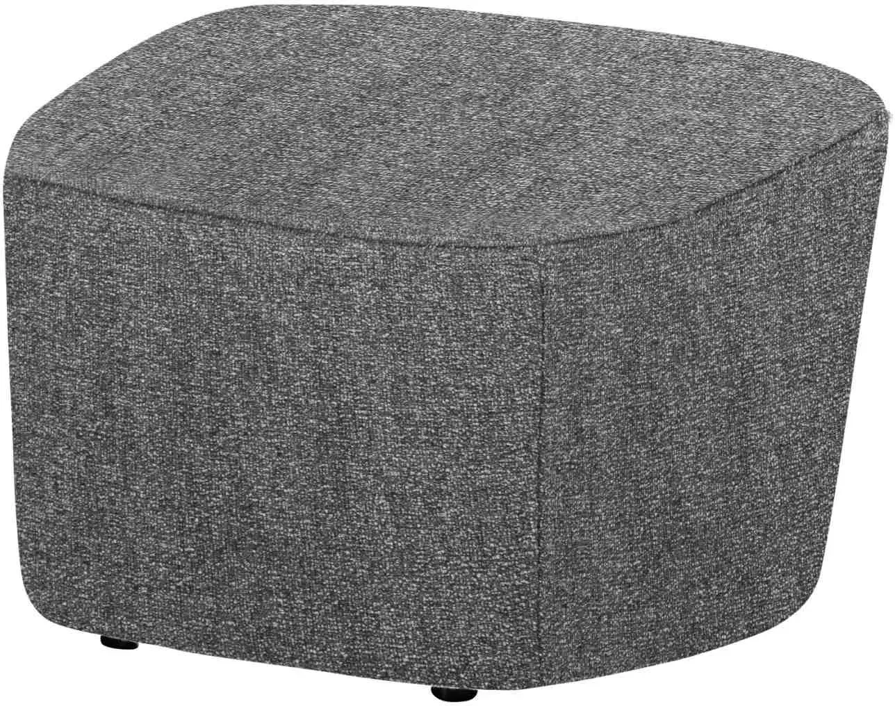 Hocker Lofty aus Stoff, robustes Melange-Design, modern, gepolstert, grau, vielseitig kombinierbar