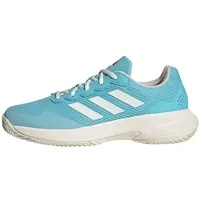 Adidas Damen Gamecourt 2.0 Tennis Shoes Tennisschuhe, Light Aqua/Off White/Bright red, 42 EU