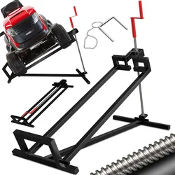 MASKO®  Rasentraktor Heber 400kg Aufsitzmäher Hebevorrichtung Rasentraktorheber Reinig.Hilfe Hebebühne inkl. Arbeitshandschuhen