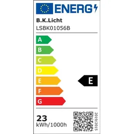 B.K.Licht LED Panel 1 58x20 cm eckig schwarz