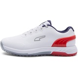 Puma Herren Alphacat Nitro Golfschuh, Weiß für Alle Zeiten Rot Navy, 42.5