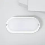 EFECTOLED LED-Deckenleuchte 25W Oval für Aussen 96x198 mm IP65 Hublot Weiss 3000K Warmweiß