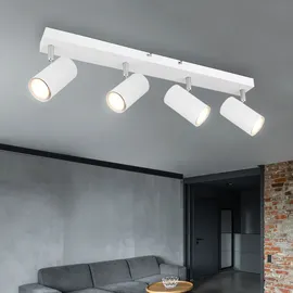 GLOBO Deckenlampe Spot 4 flammig 4x 4,5W rechteckig weiß
