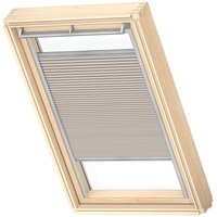 VELUX Original Wabenplissee, S08, Cremegrau, mit Grauer Führungsschiene