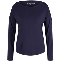 Tom Tailor Damen Pyjama-Oberteil, blau, Uni, Gr. 36