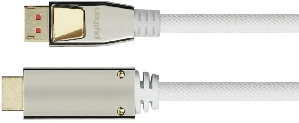 Python GC-M0221 Videokabel-Adapter 1 m DisplayPort HDMI Weiß